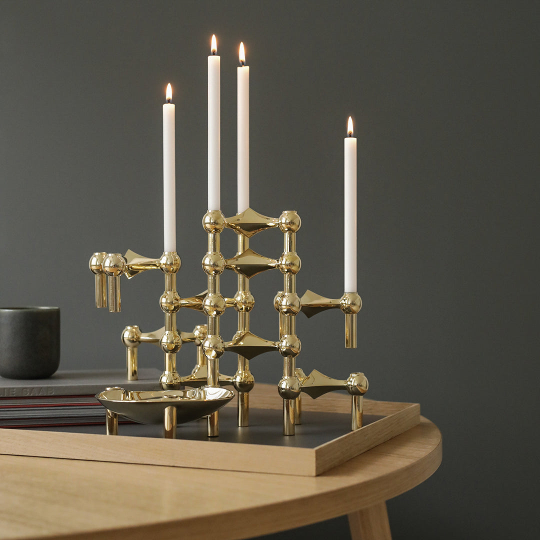 Candle Holder 3-pk Brass