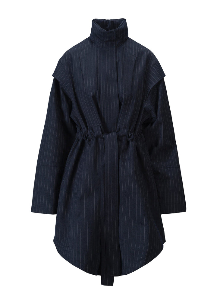 BRGN KLÆR Monsun Coat NavyStripe