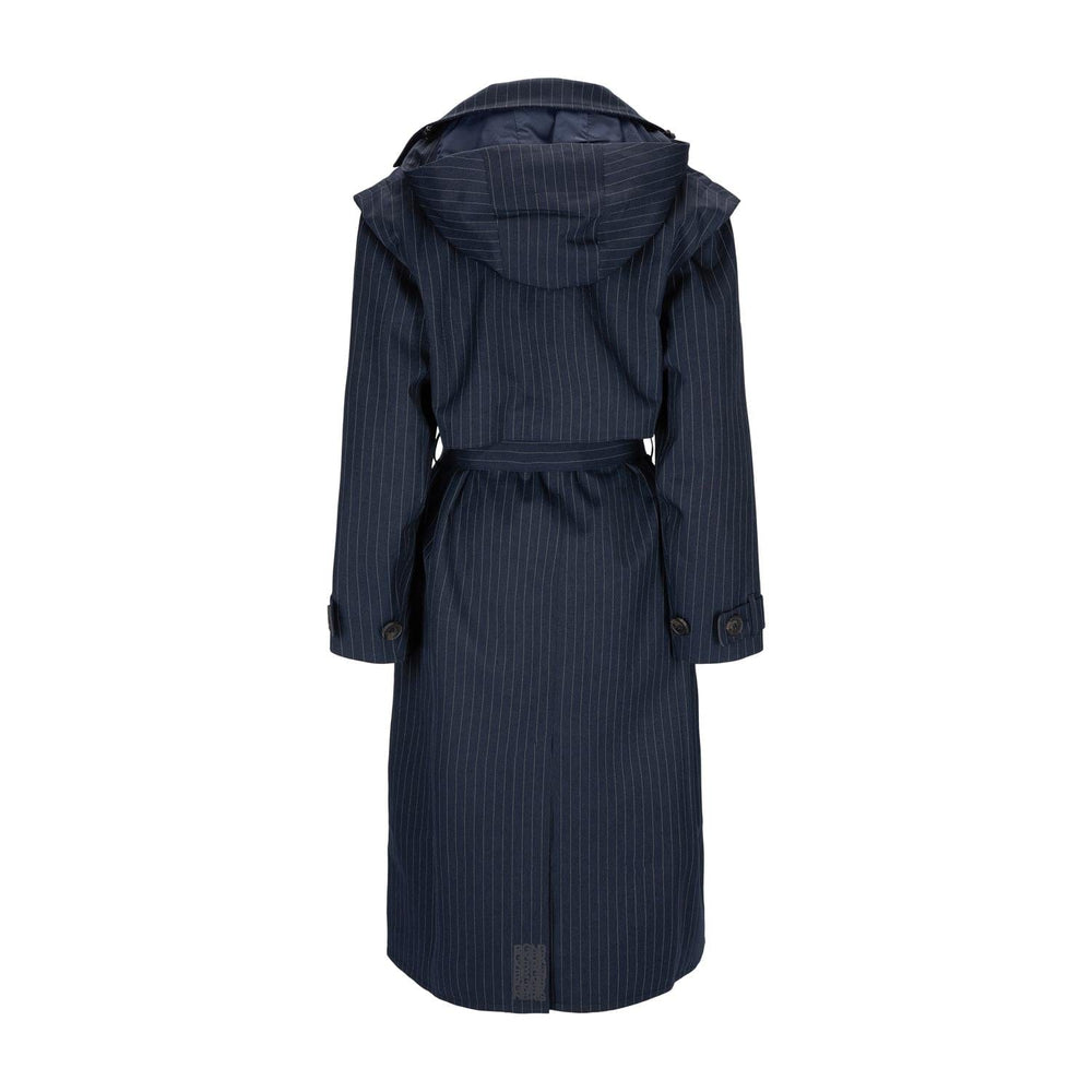 BRGN KLÆR Regndråpe Trench Coat NavyStripe