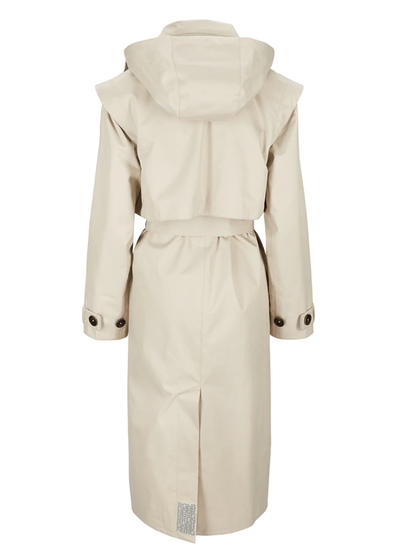 BRGN KLÆR Regndråpe Trench Coat Sand