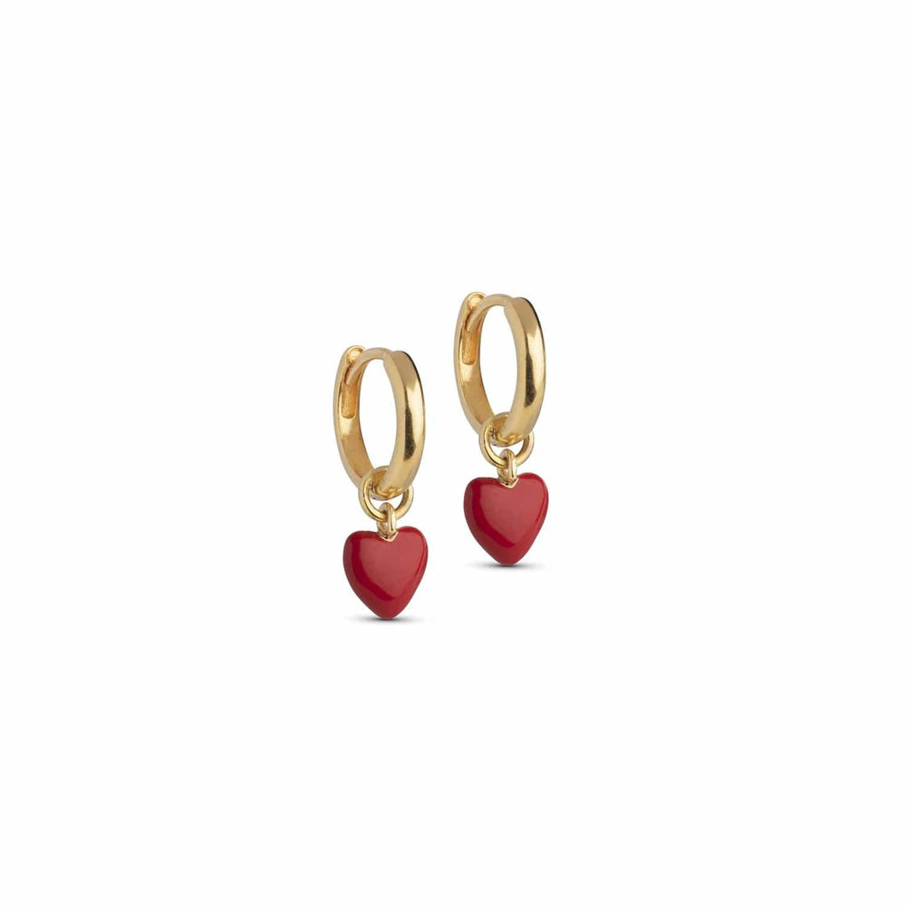 Enamel TILBEHØR Amore Hoops Red