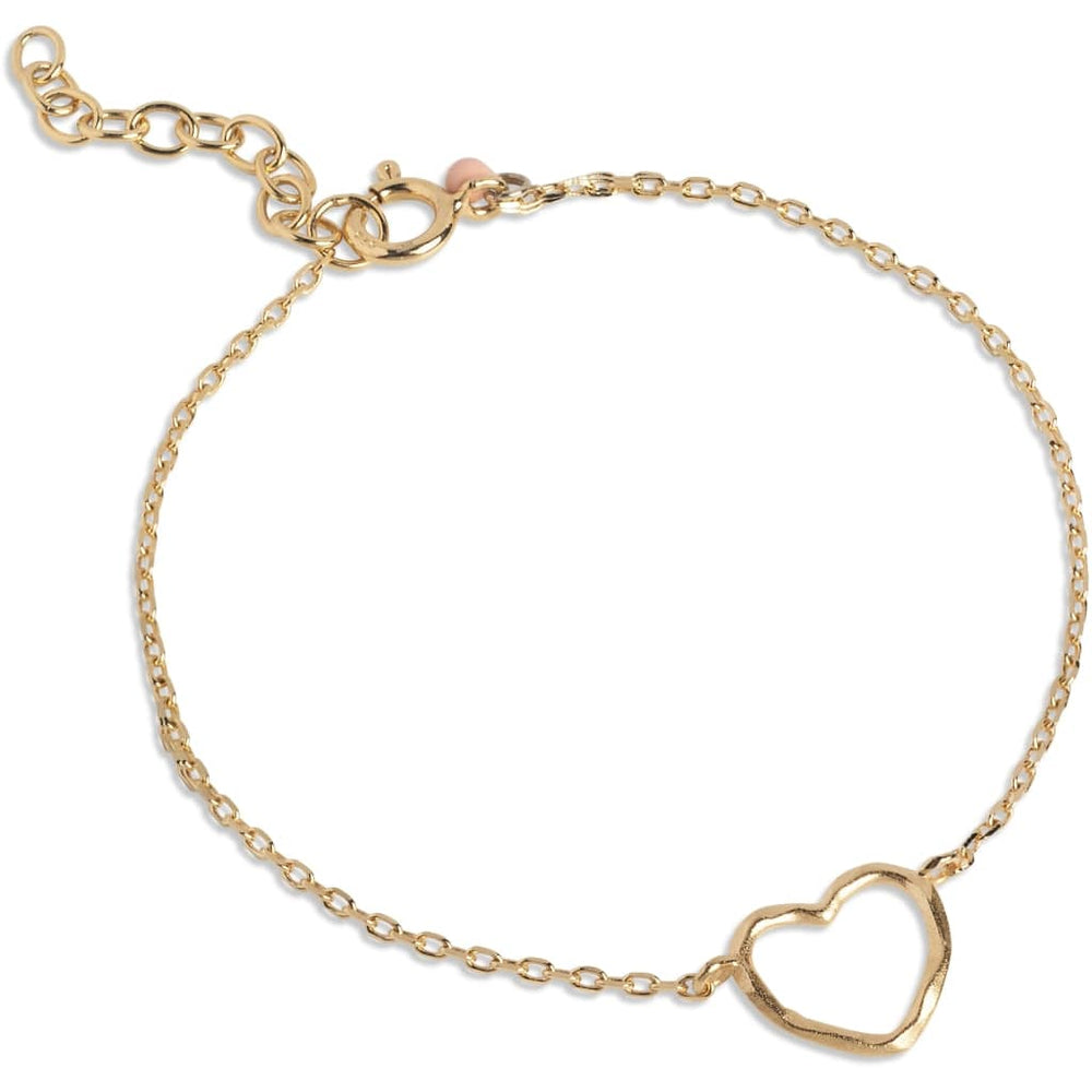 Enamel TILBEHØR Armbånd Organic Heart 15+3cm 925S/GP/M