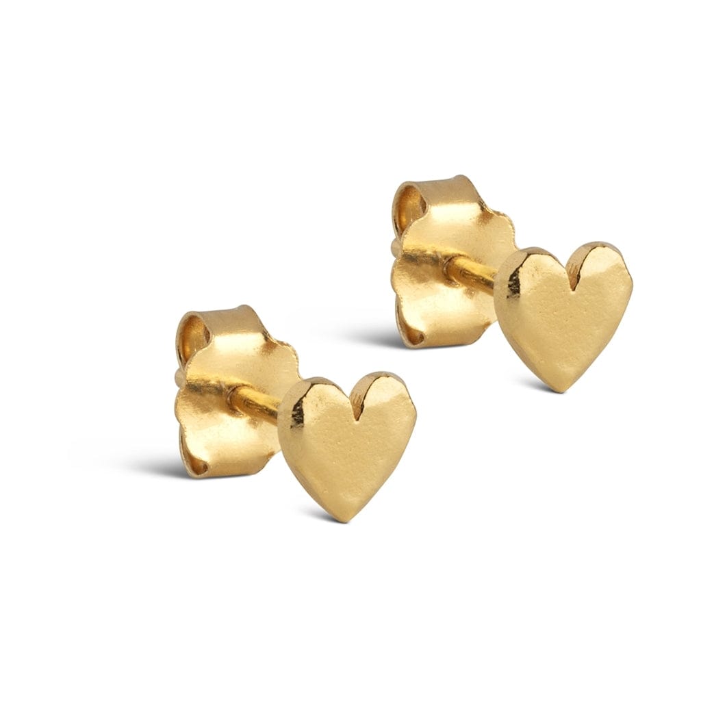 Enamel TILBEHØR Heart Studs Gull