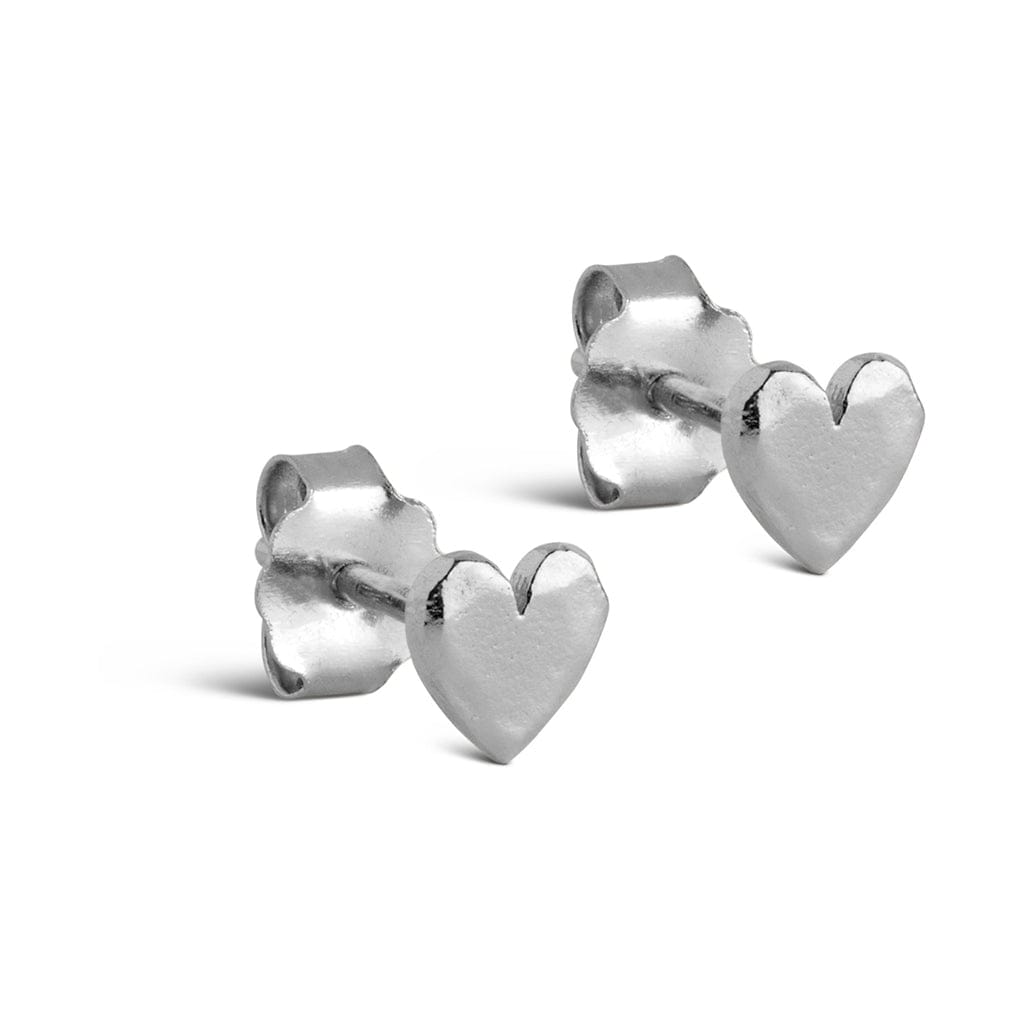 Enamel TILBEHØR Heart Studs Sølv