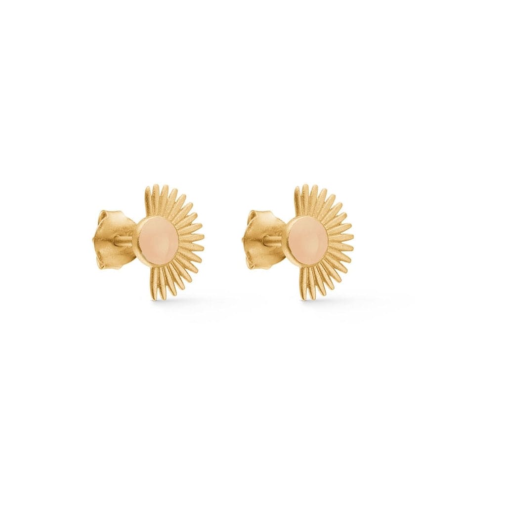 Enamel TILBEHØR Petite Soleil Stud - Pale Peach