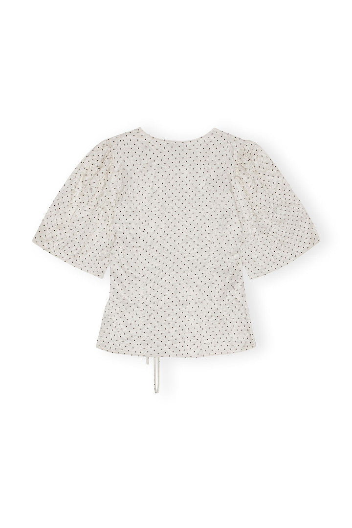 GANNI KLÆR Bluse Crinkle Wrap