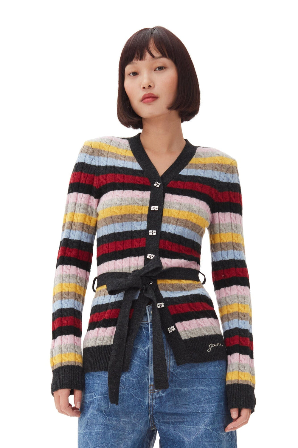 GANNI KLÆR Cardigan LogoWool