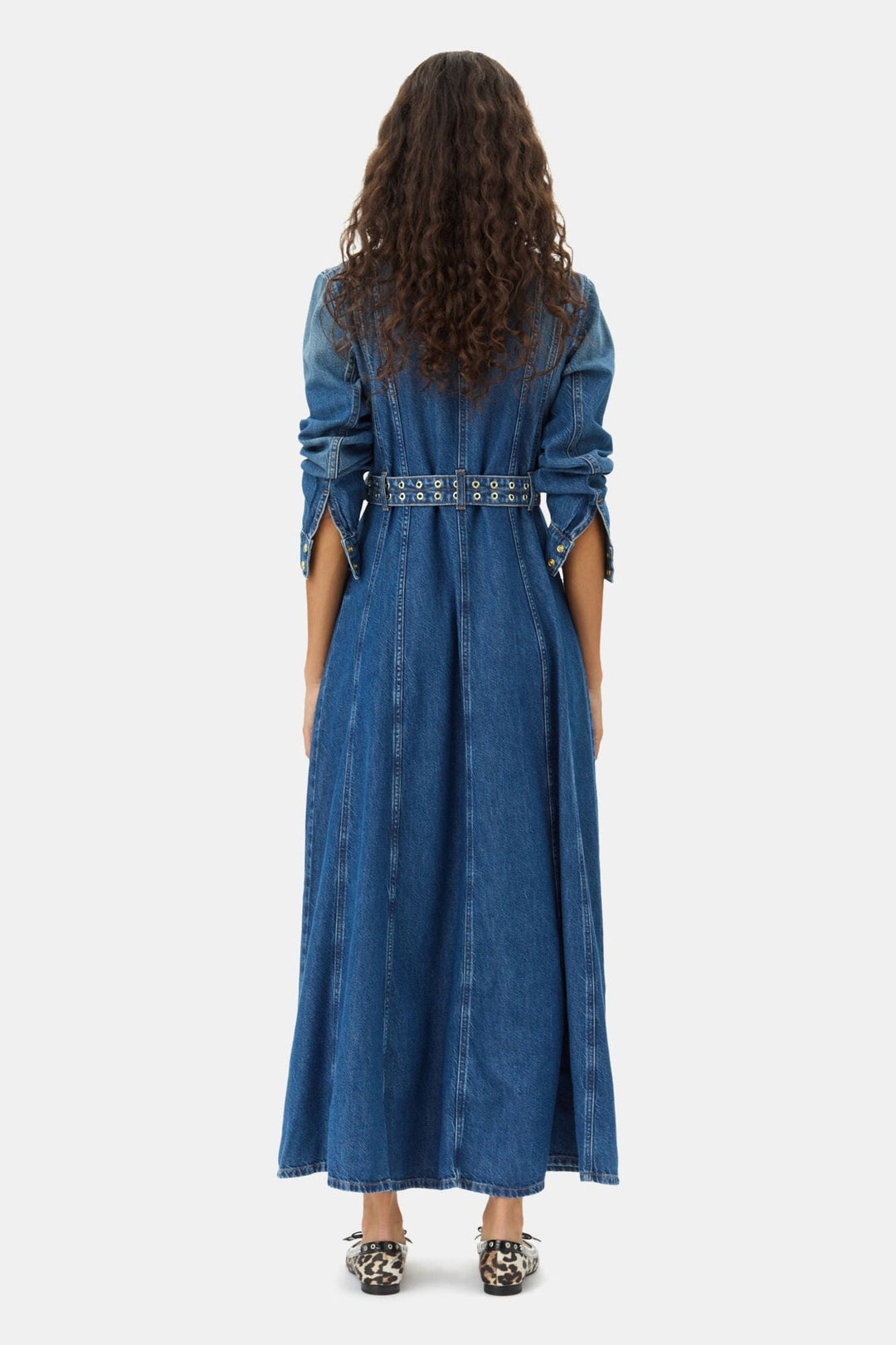 GANNI KLÆR Denim Maxi-kjole Blue