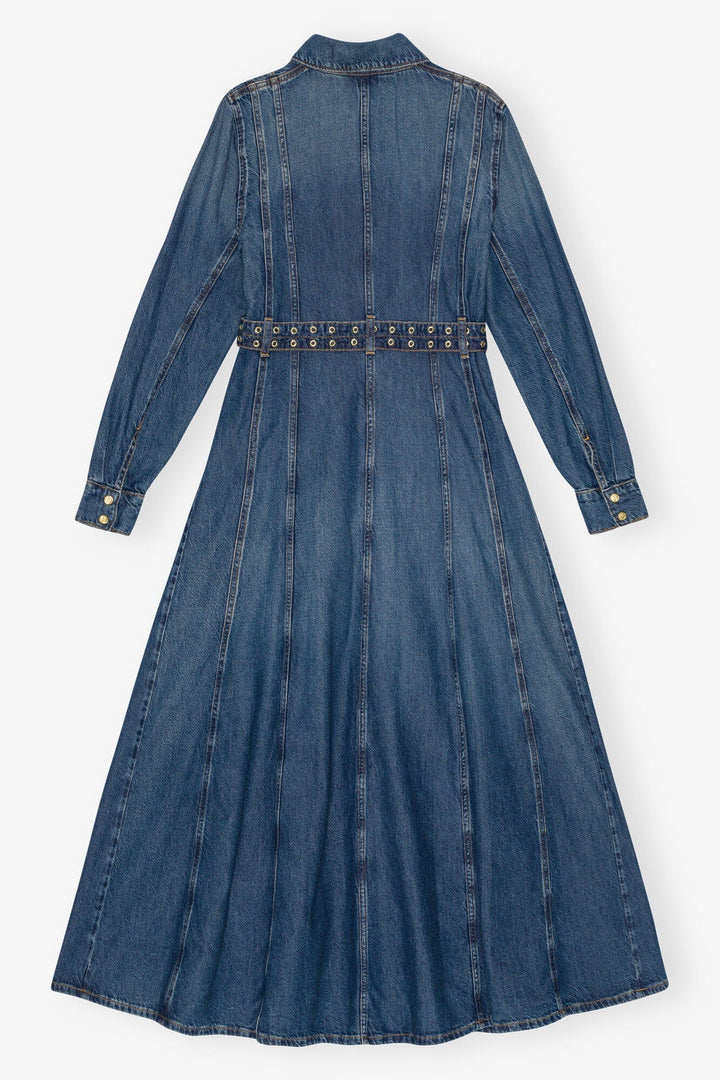 GANNI KLÆR Denim Maxi-kjole Blue