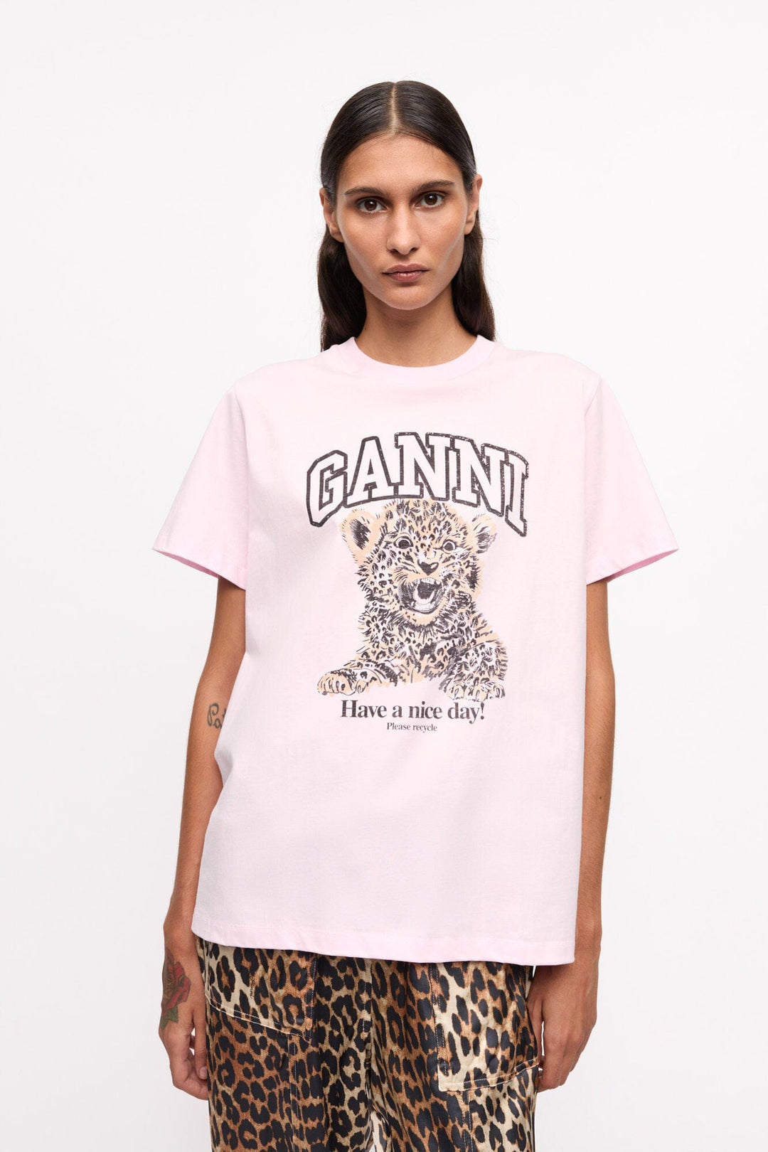 GANNI KLÆR Leopard Relaxed T-shirt