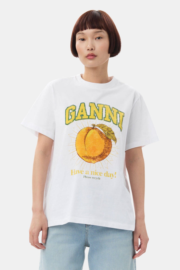 GANNI KLÆR Peach Relaxed T-shirt