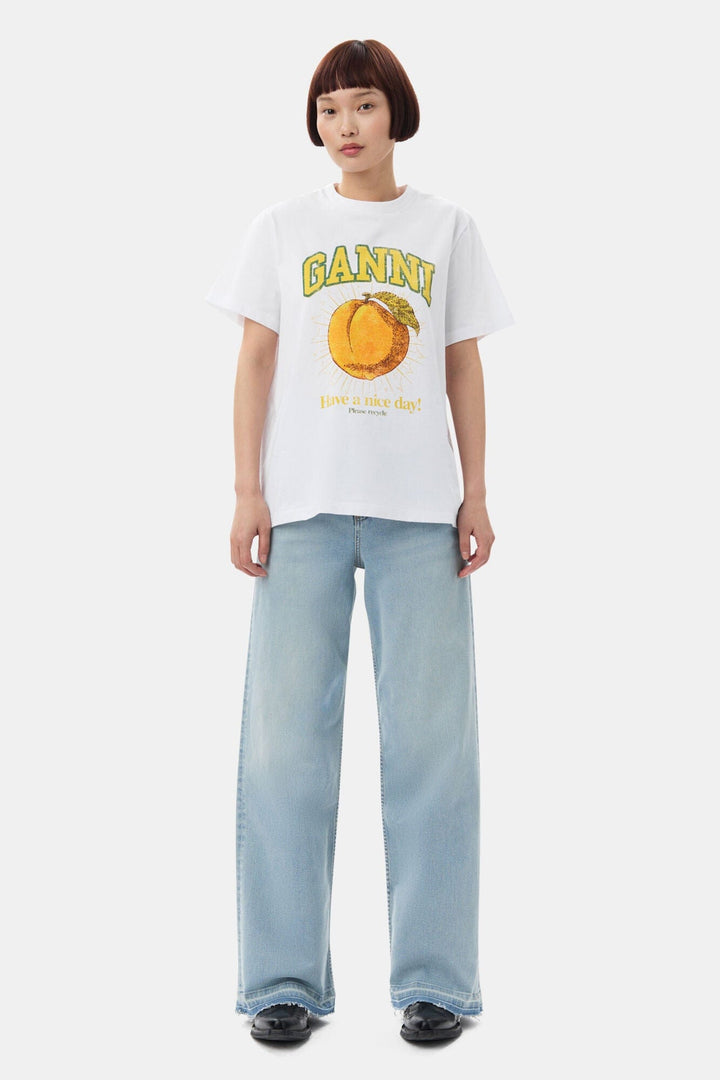 GANNI KLÆR Peach Relaxed T-shirt