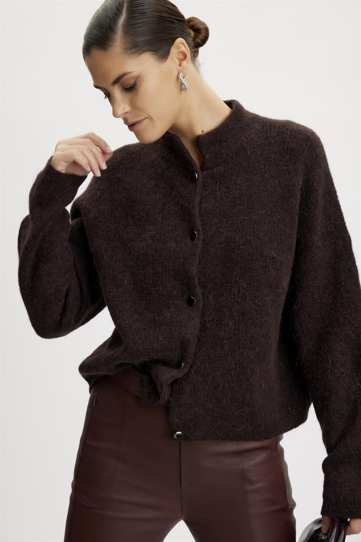 Gestuz KLÆR Cardigan Alpha -Deep brown