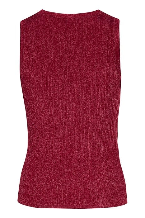 Gestuz KLÆR Silvi Rib Top Feisty red