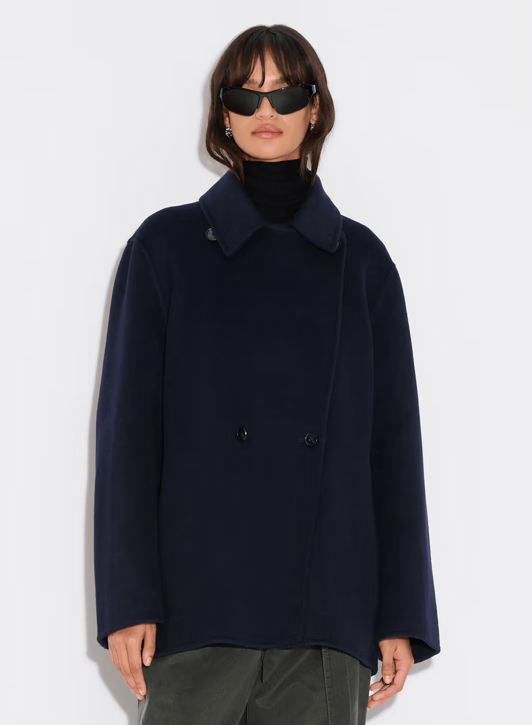 HOLZWEILER KLÆR Felsa Wool Peacoat DarkBlue