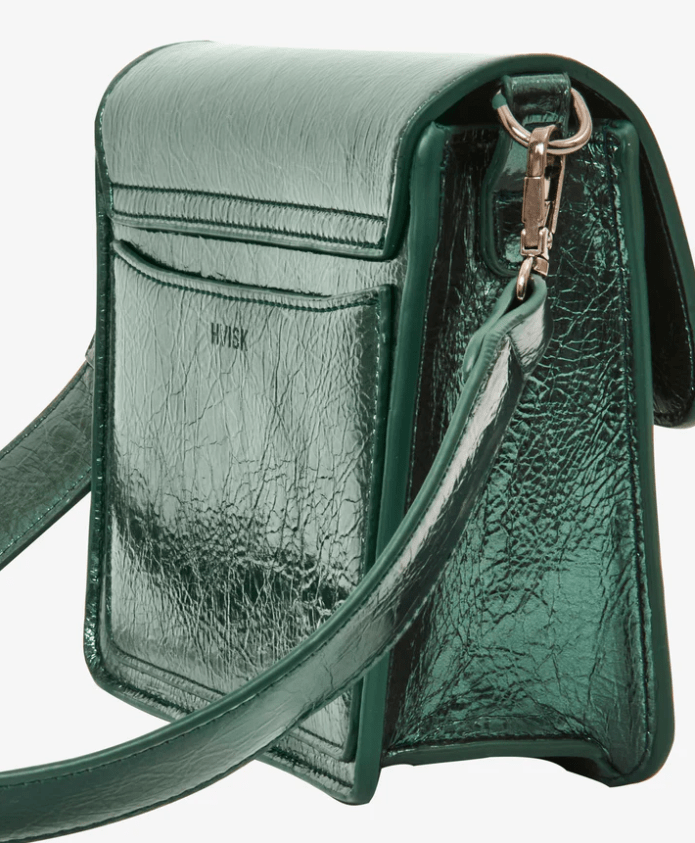 HVISK TILBEHØR Cayman Pocket Metallic Structure Sheeny Green