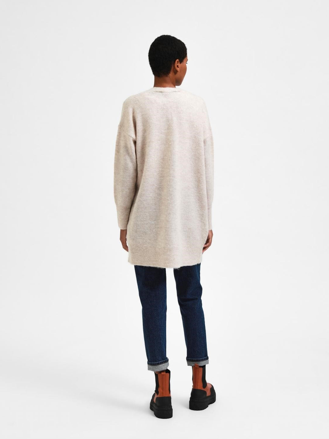 Selected Femme KLÆR Lang Cardigan LULU Birch