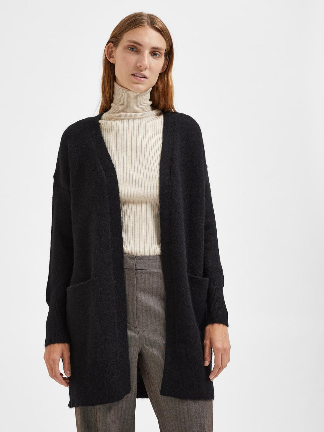 Selected Femme KLÆR Lang Cardigan LULU Sort