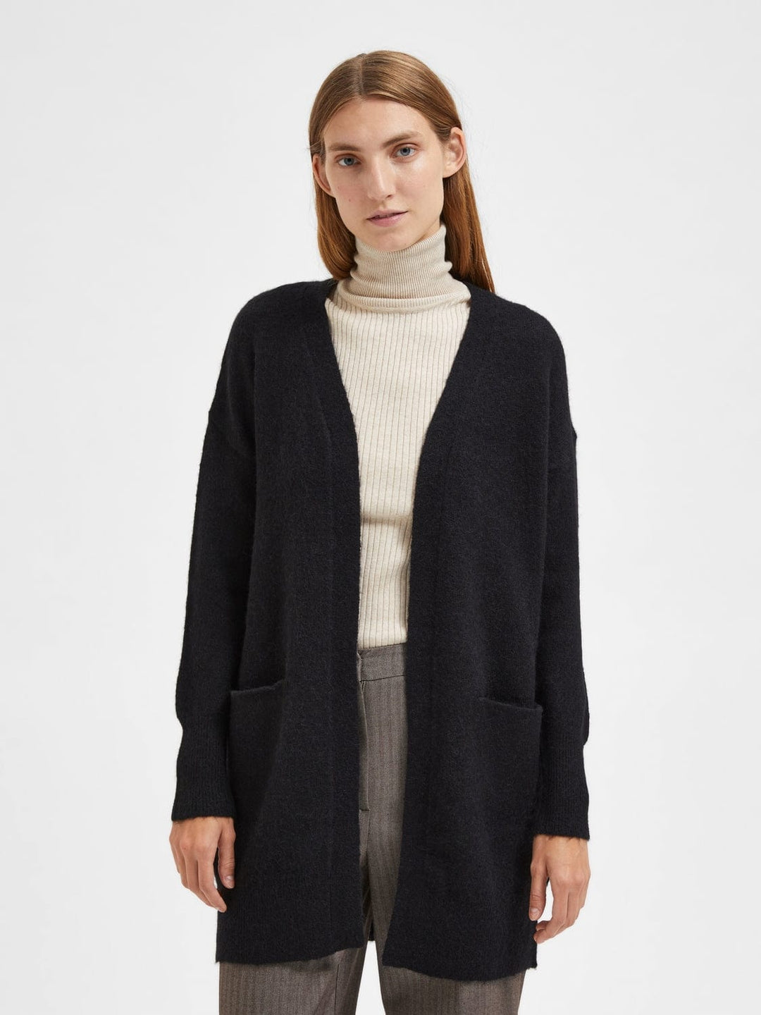 Selected Femme KLÆR Lang Cardigan LULU Sort