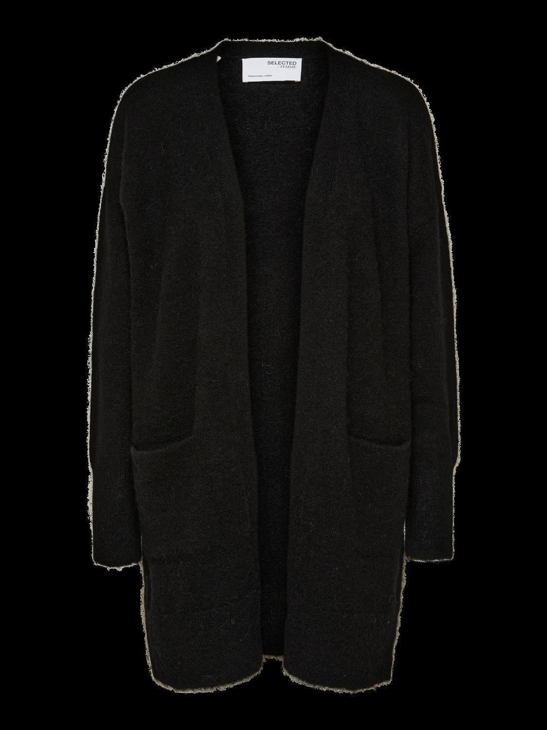 Selected Femme KLÆR Lang Cardigan LULU Sort