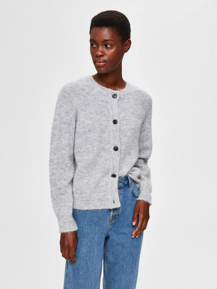 Selected Femme KLÆR LULU CARDIGAN Lysegrå