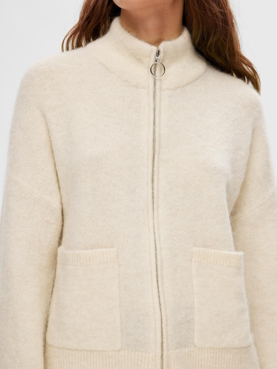 Selected Femme KLÆR Sia Cardigan Zip Birch