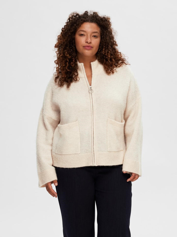 Selected Femme KLÆR Sia Cardigan Zip Birch