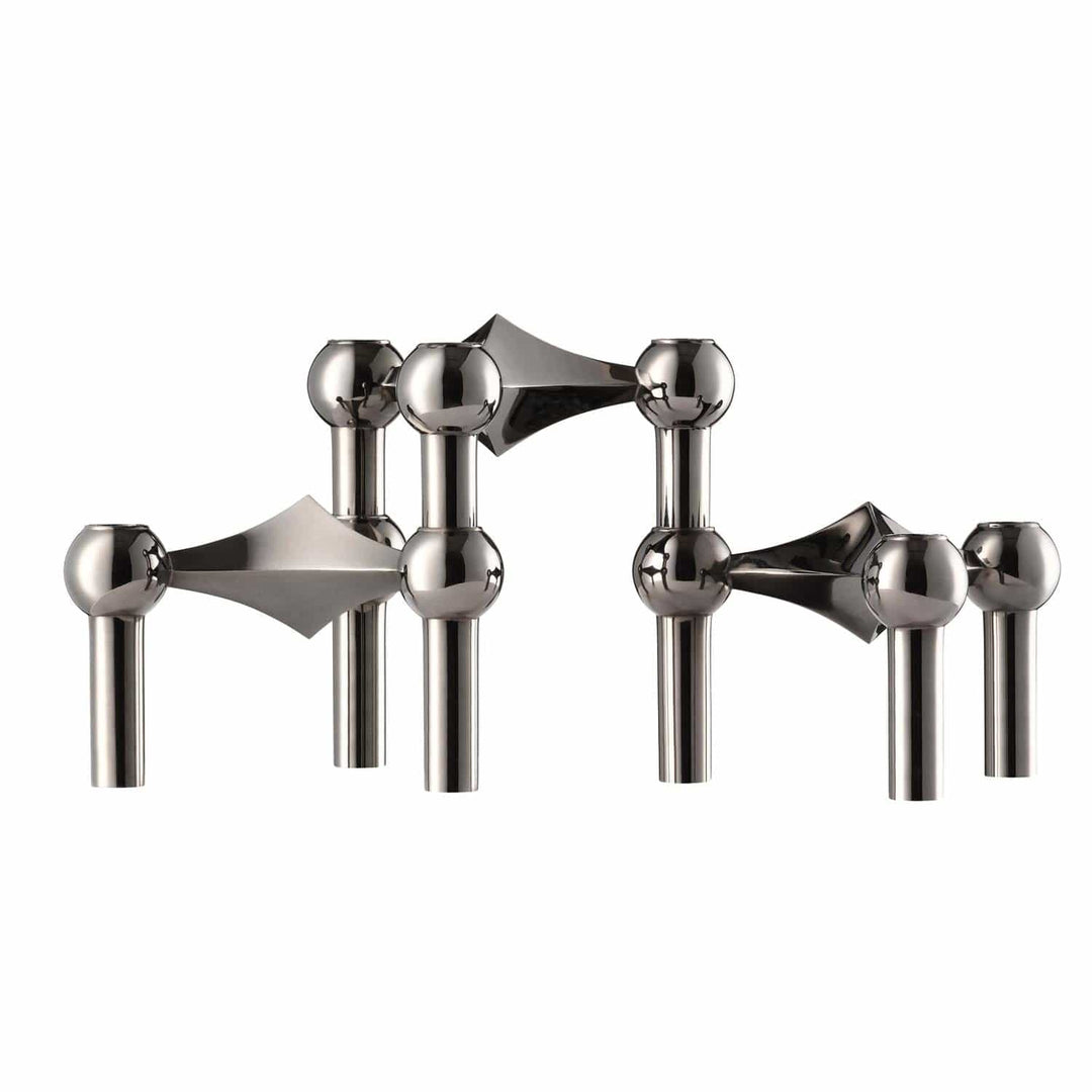 STOFF NAGEL INTERIØR Candle Holder 3-pk Black Chrome