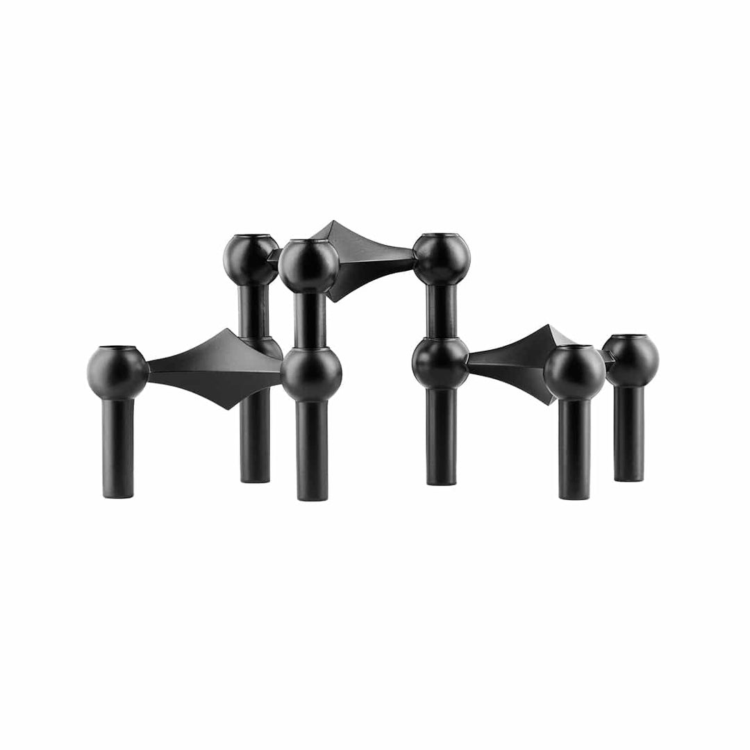 STOFF NAGEL INTERIØR Candle Holder 3-pk Black