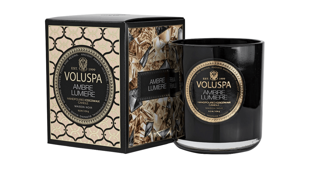 Voluspa INTERIØR Ambre Lumiere Maison Classic Boxed Candle