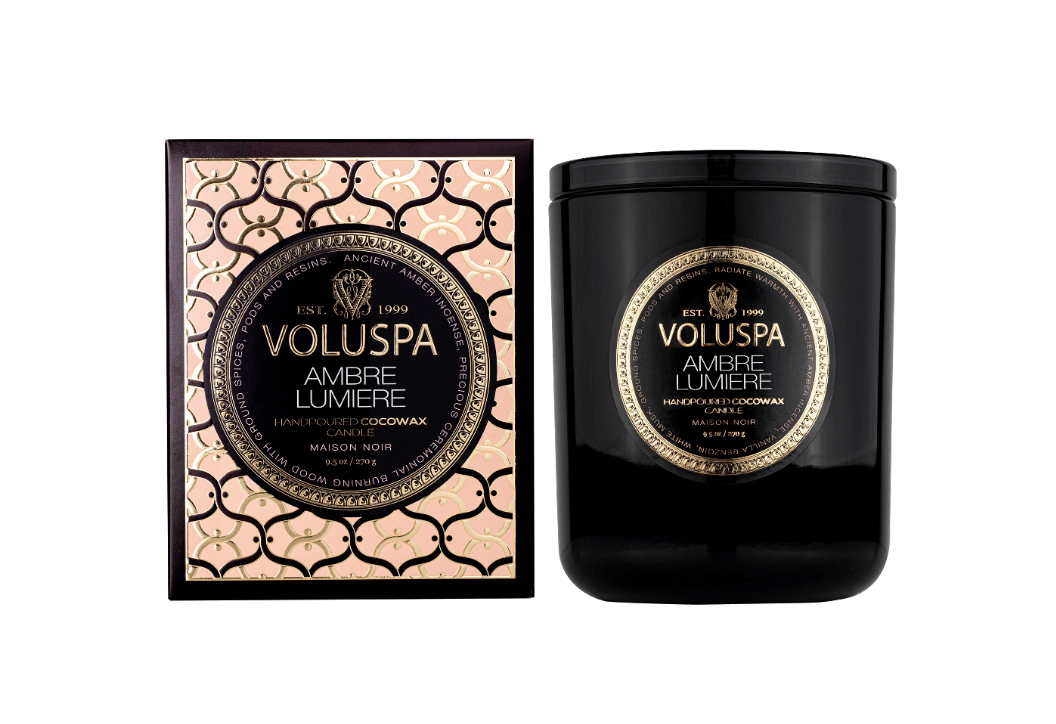 Voluspa INTERIØR Ambre Lumiere Maison Classic Boxed Candle