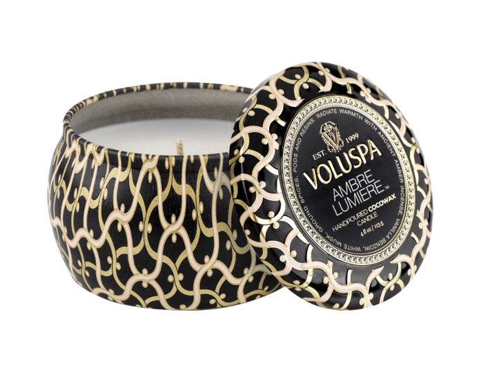 Voluspa INTERIØR Ambre Lumiere Maison Mini Tin Candle