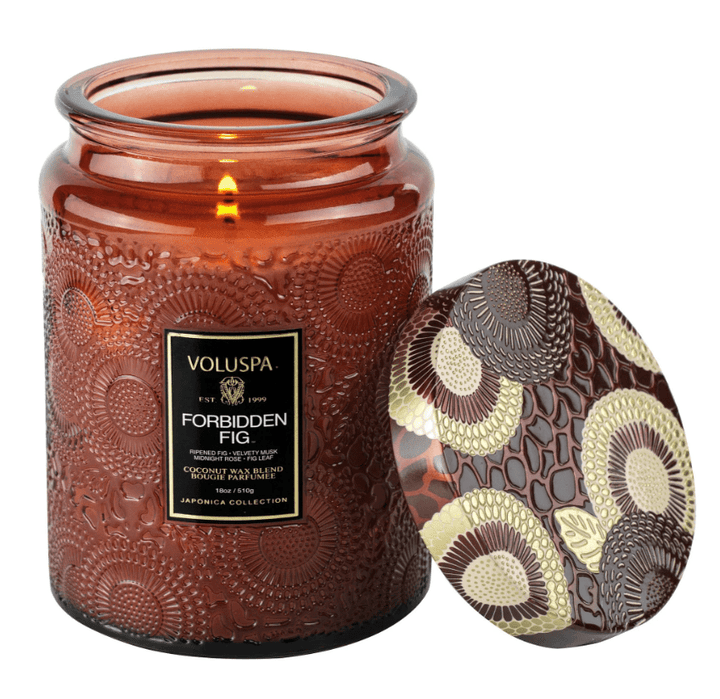 Voluspa INTERIØR Large Jar Candle 100tim Forbidden Fig