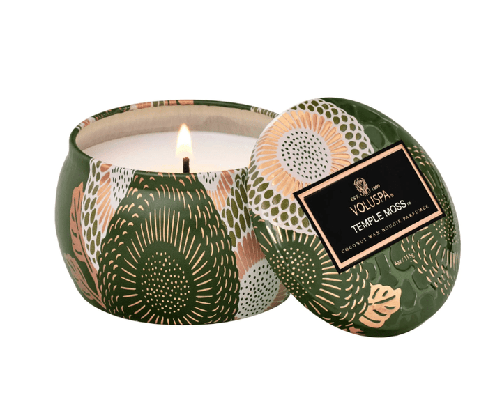 Voluspa INTERIØR Temple Moss Mini Tin Candle 25tim